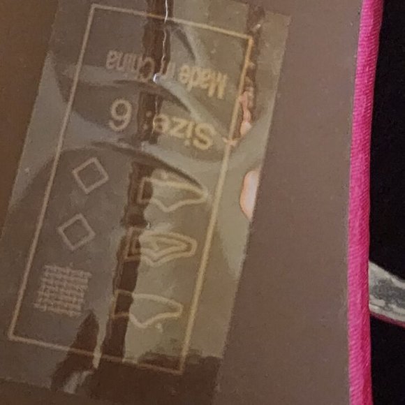 CORA Rhinestones Pink/ Silver Fabric Open Toe Platform Stiletto Heels Size 6 - Picture 10 of 11